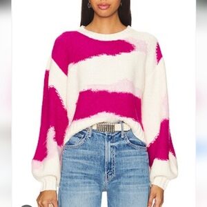 Aje. Enfold Jacquard Knit Sweater S Oversized Alpaca Wool Blend Designer City